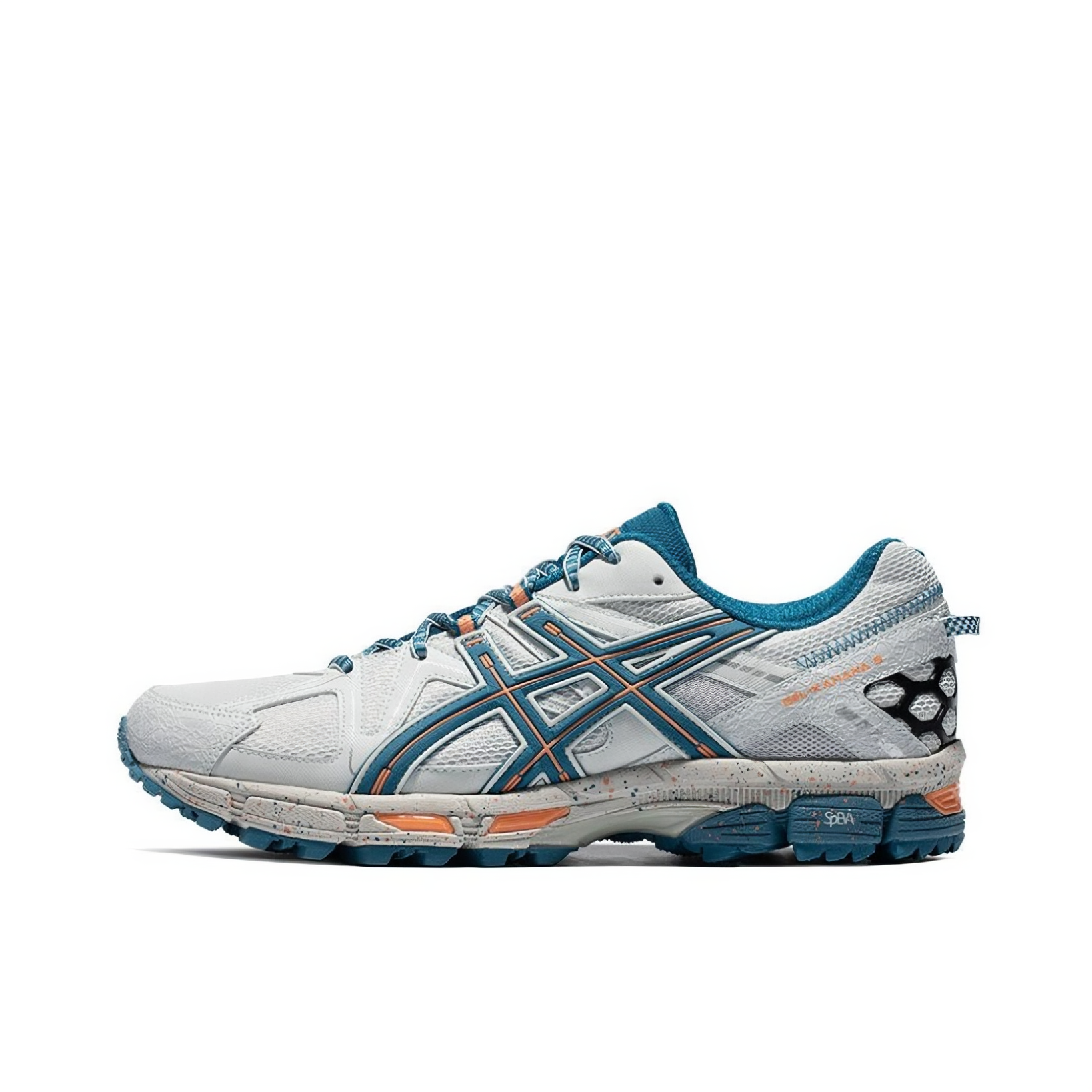 推荐商品：Asics/亚瑟士 Gel-Kahana 8 越野跑鞋 抓地稳定增高缓震回弹网面复古稳定支撑 灰色/深蓝