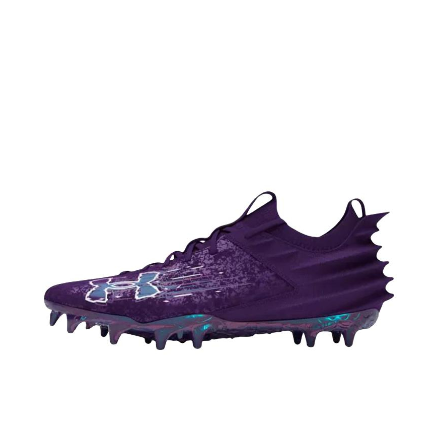 推荐商品：Under Armour/安德玛 Blur 2 MC胶质短钉 防滑耐磨 舒适轻便 休闲运动 足球鞋 紫色
