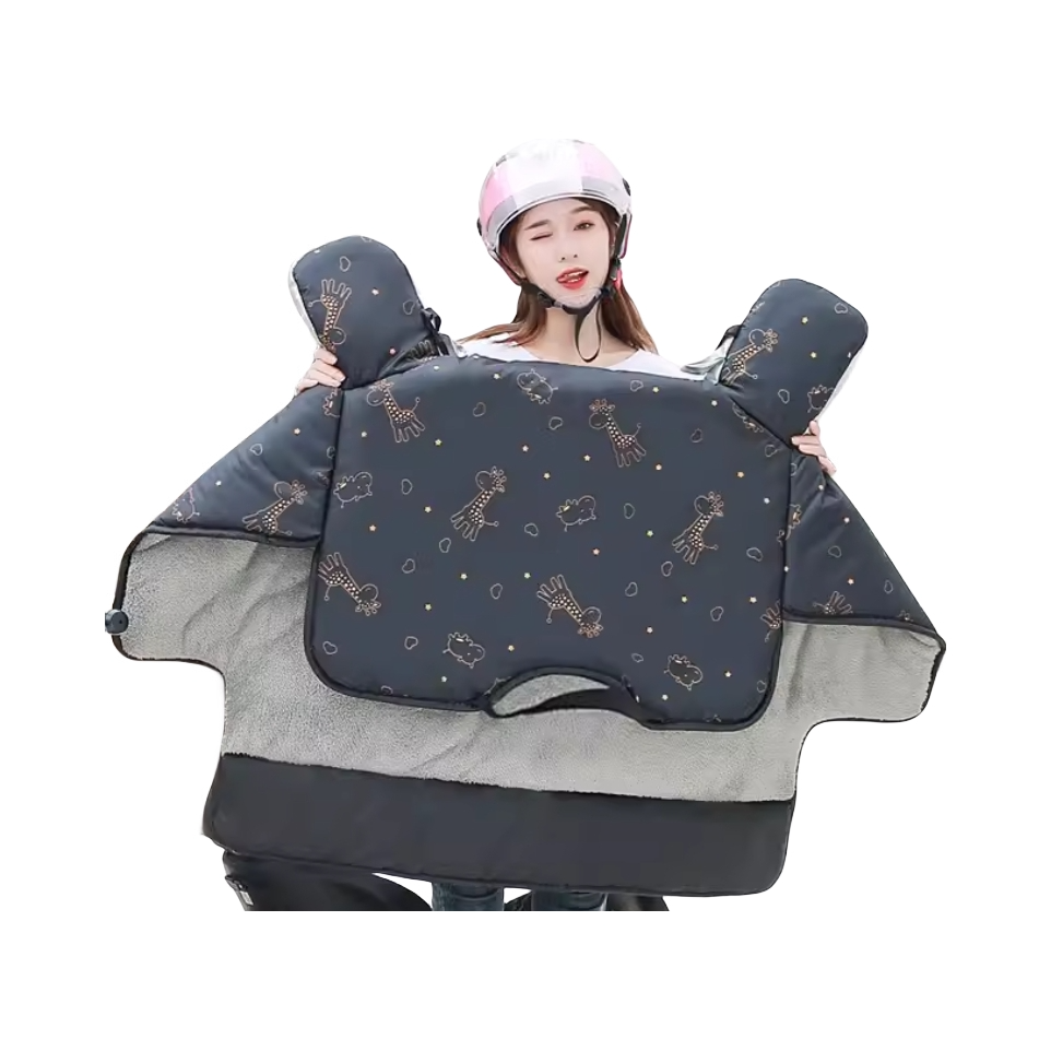 推荐商品：妙旭 冬季保暖 防水防寒 电动车挡风被 THDFB