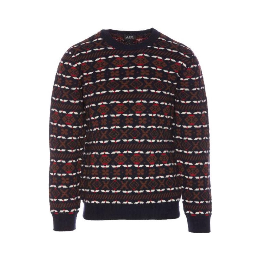 推荐商品：A.P.C SS23 满印图案圆领套头衫毛衣 WVBCOH23255 棕