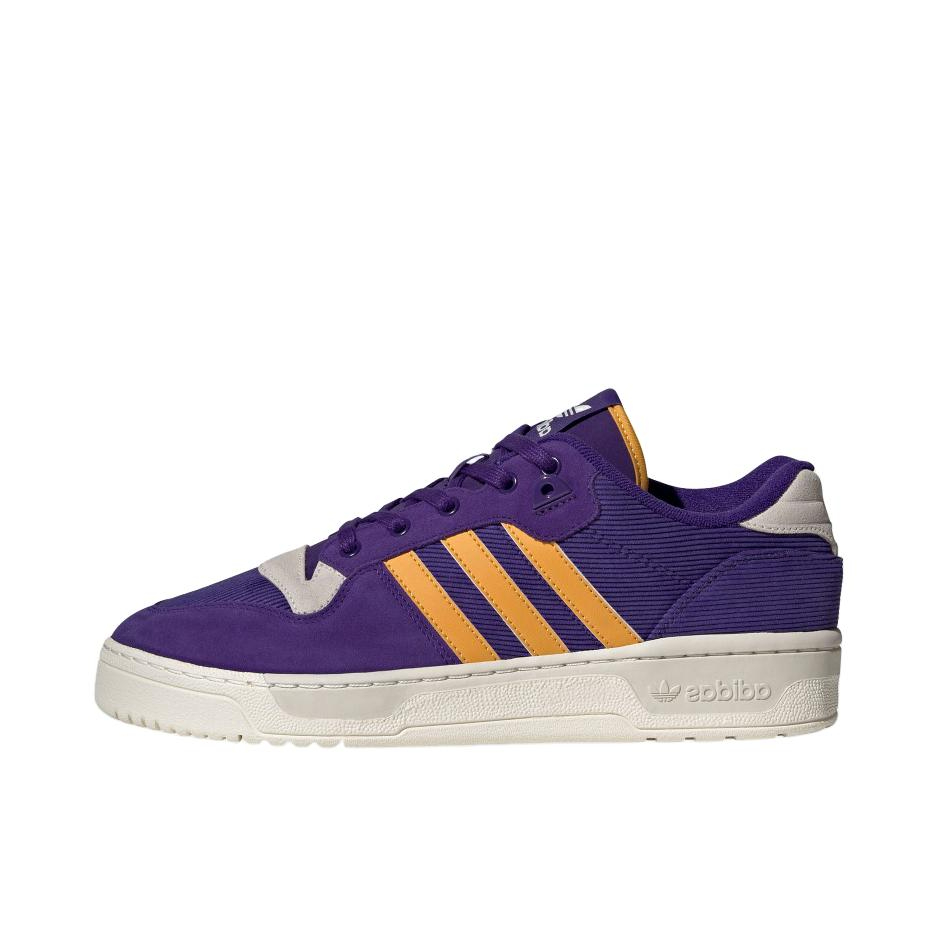 推荐商品：adidas Originals Rivalry 舒适简约 复古 轻便 透气 运动休闲鞋 紫色/黄色