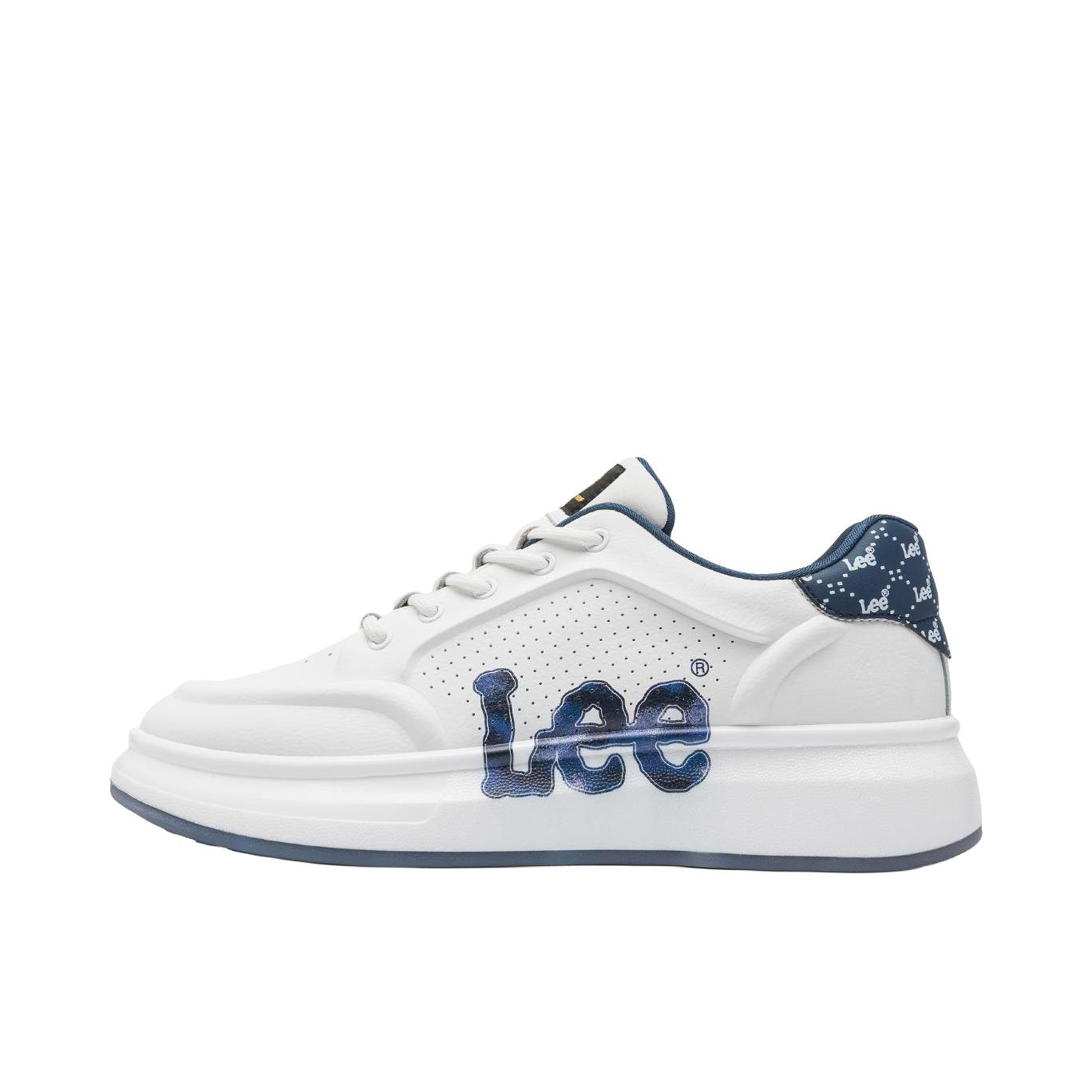 推荐商品：Lee 圆头 防滑透气 厚底 潮流百搭 时尚休闲 板鞋 L241UB737 蓝色