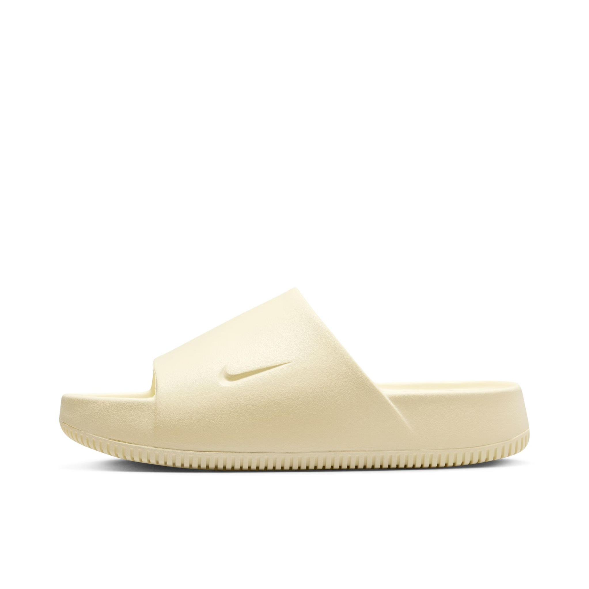 推荐商品：Nike Calm Slide 抓地 防滑耐磨 回弹 增高 防水 一字 拖鞋 石膏色