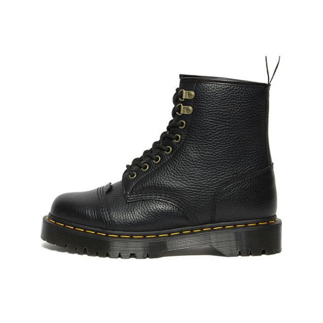 推荐商品：Dr.Martens 马汀博士 1460 英伦风 复古时尚 软皮光面 舒适保暖 百搭休闲 马丁靴 黑黄色
