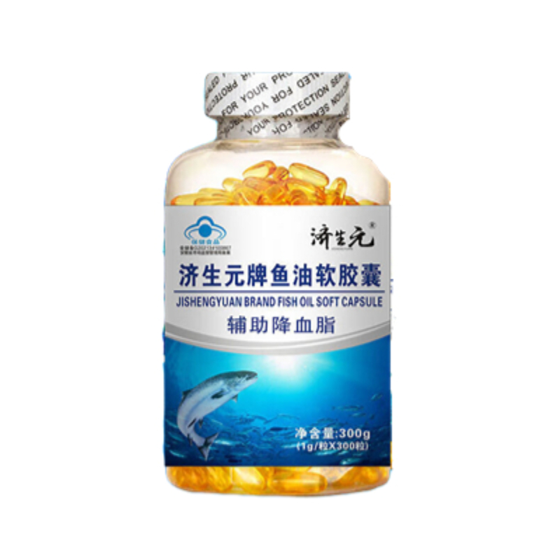 推荐商品：济生元 dha鱼油软胶囊 瓶装 辅助降血脂护眼记忆力血管视力模糊老人蓝帽