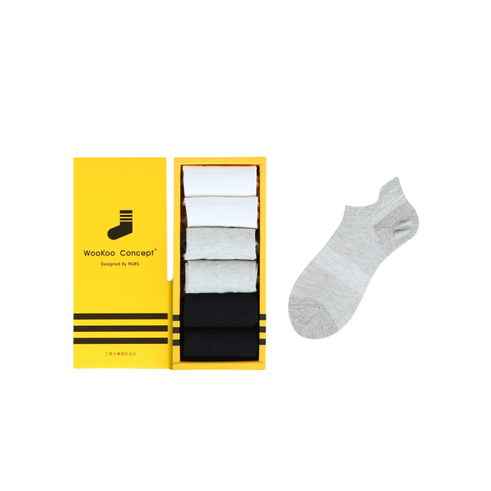 推荐商品：WooKoo Concept 护脚踝透气防臭棉质日系短筒袜 RGB811