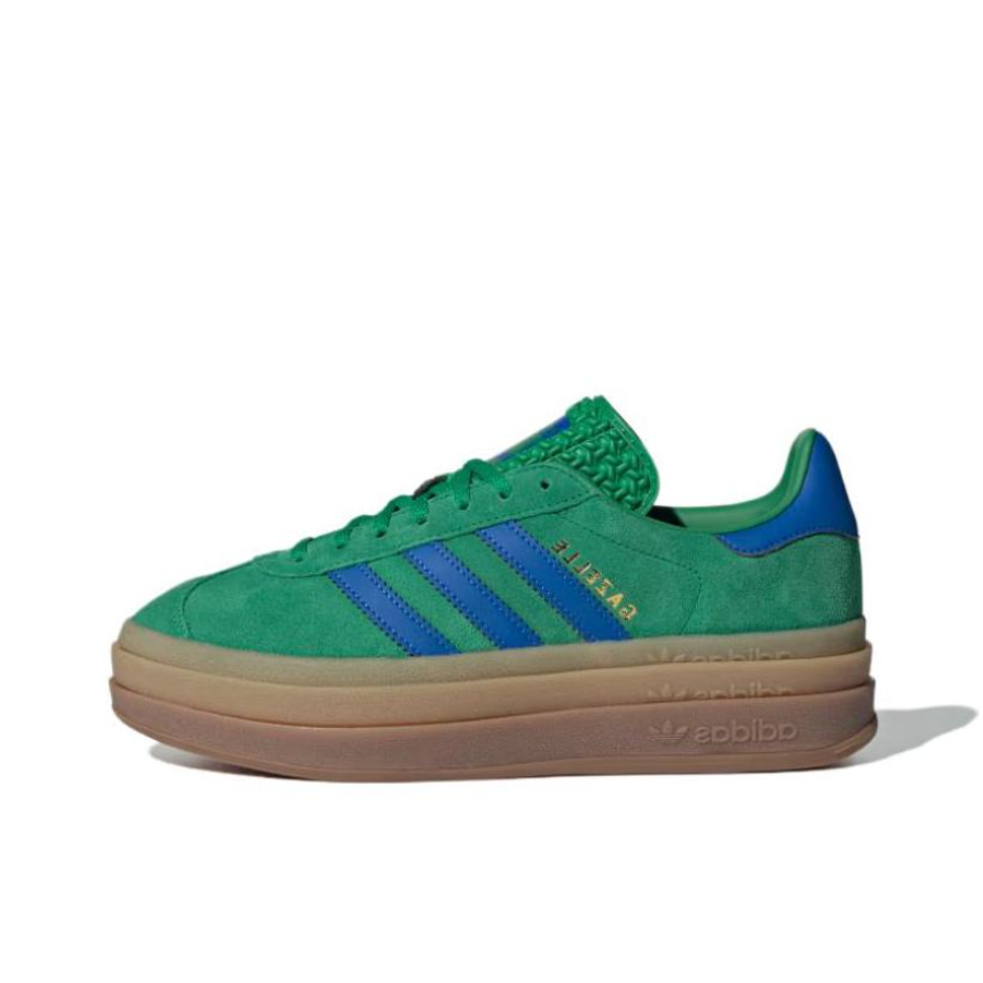 推荐商品：adidas Originals Gazelle Bold T头鞋 德训鞋 运动休闲鞋 经典厚底防滑耐磨贴合 绿色