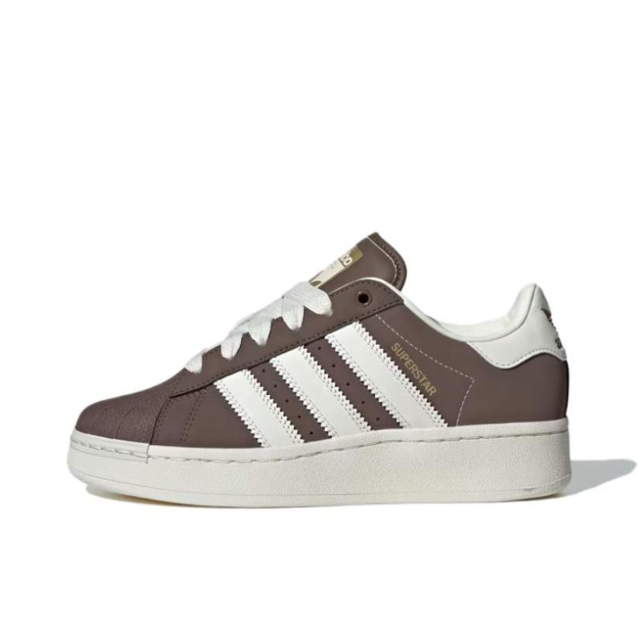 推荐商品：adidas Originals Superstar XLG 板鞋 贝壳头厚底增高舒适减震防滑耐磨轻便透气百搭时尚织物 男款/褐色