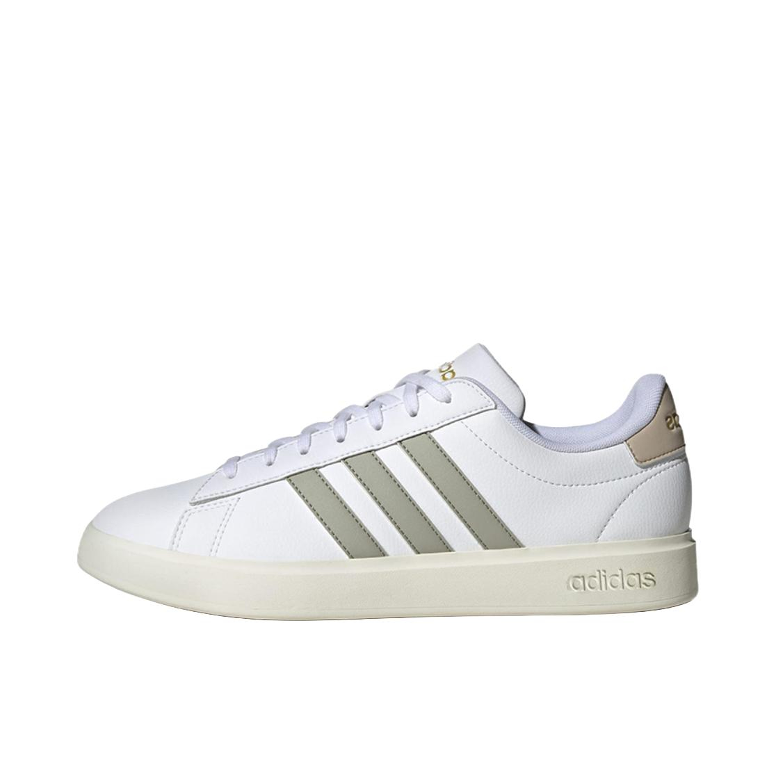 推荐商品：adidas NEO Grand Court 板鞋 防滑耐磨减震透气休闲复古时尚防水轻运动 白色/卡其