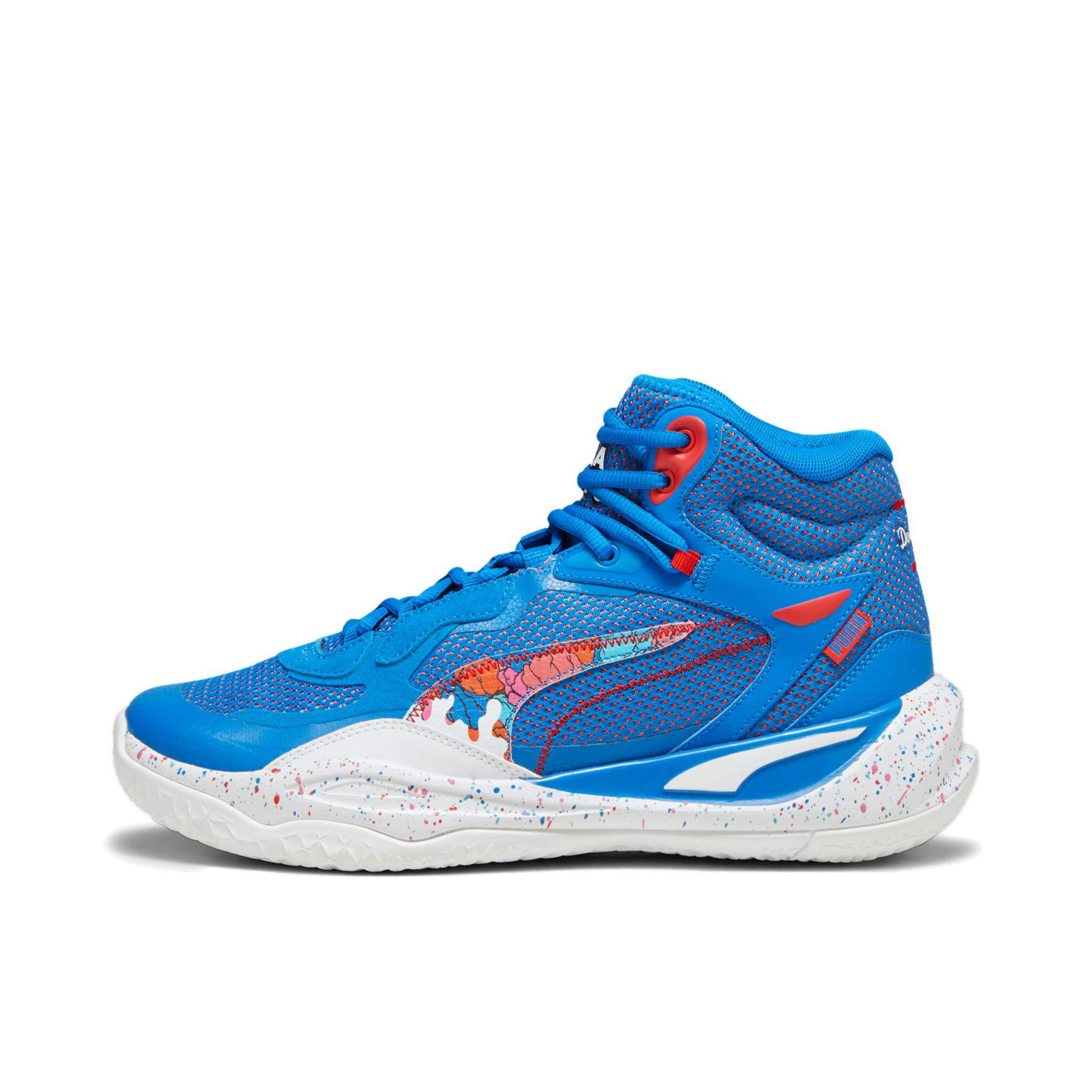 推荐商品：Puma/彪马 Playmaker Pro 减震回弹 防滑耐磨 舒适轻便 篮球鞋 中帮/蓝色/红色