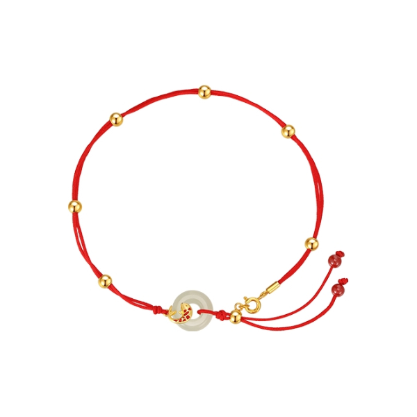 推荐商品：中国黄金 锦鲤平安扣脚链 GJL071