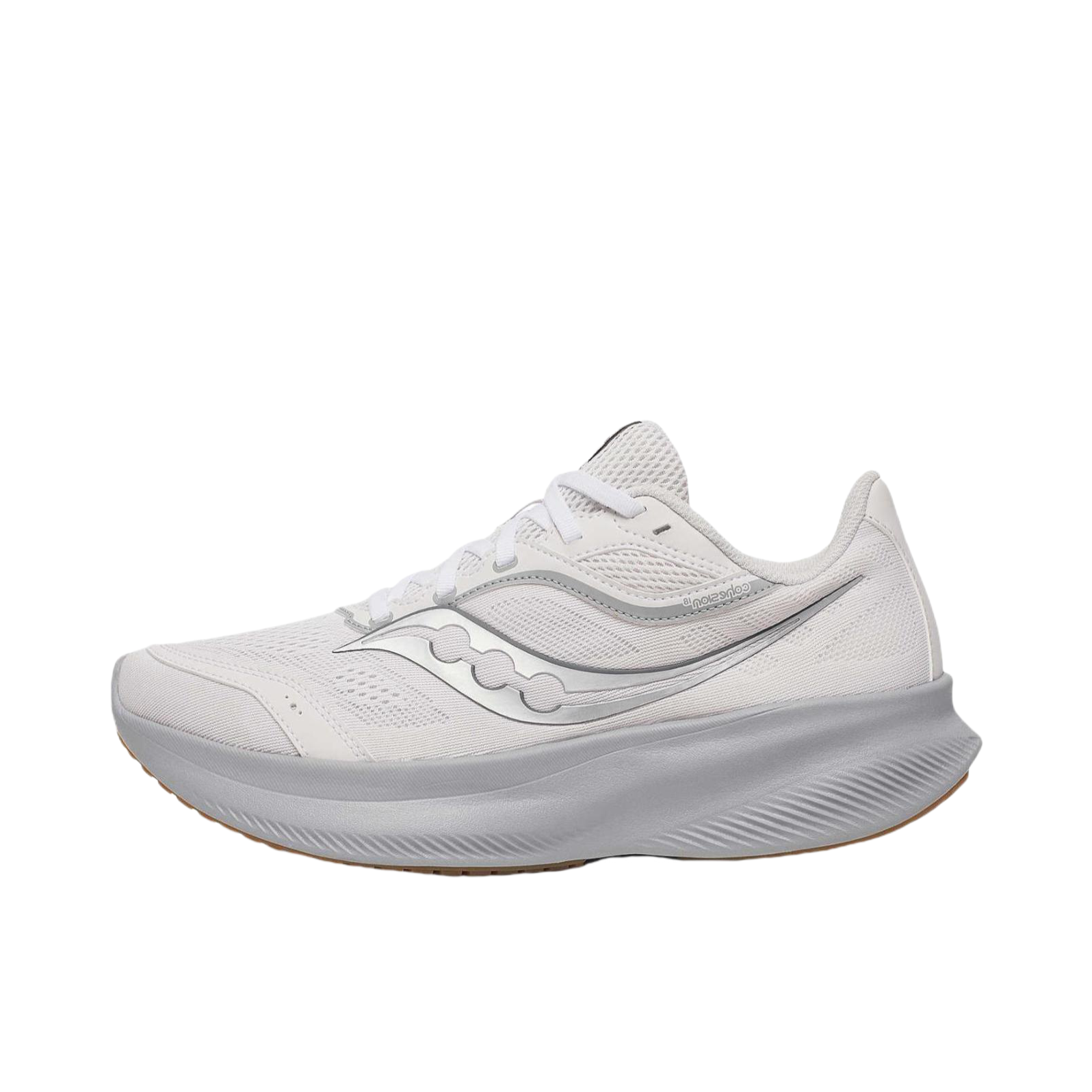 推荐商品：Saucony/索康尼 Cohesion 凝聚 18 跑鞋 百搭低帮厚底系带支撑减震 白色