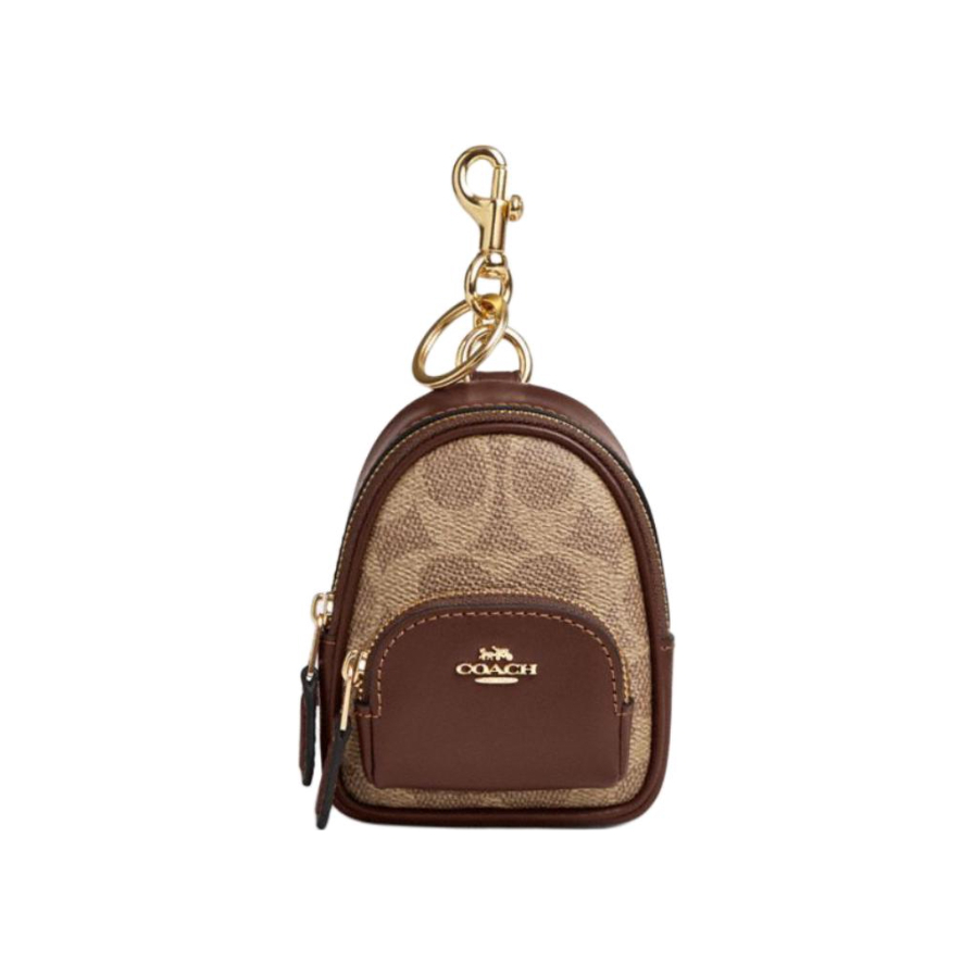 推荐商品：Coach 迷你 金属logo徽标拉链开合涂层帆布包吊坠包周边包袋配件