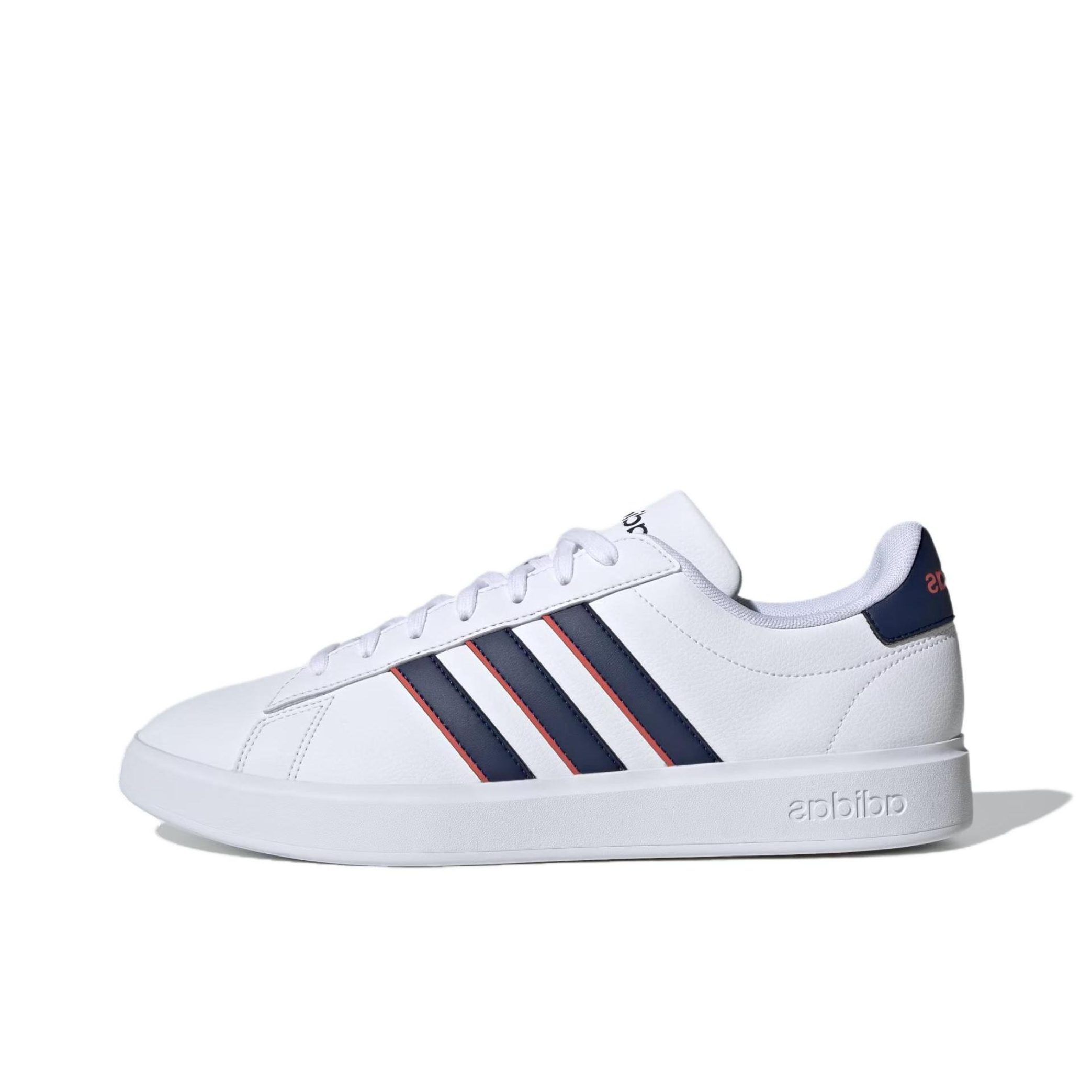 推荐商品：adidas NEO Grand Court 板鞋 防滑耐磨减震透气休闲复古时尚防水轻运动 纯白色/黑色