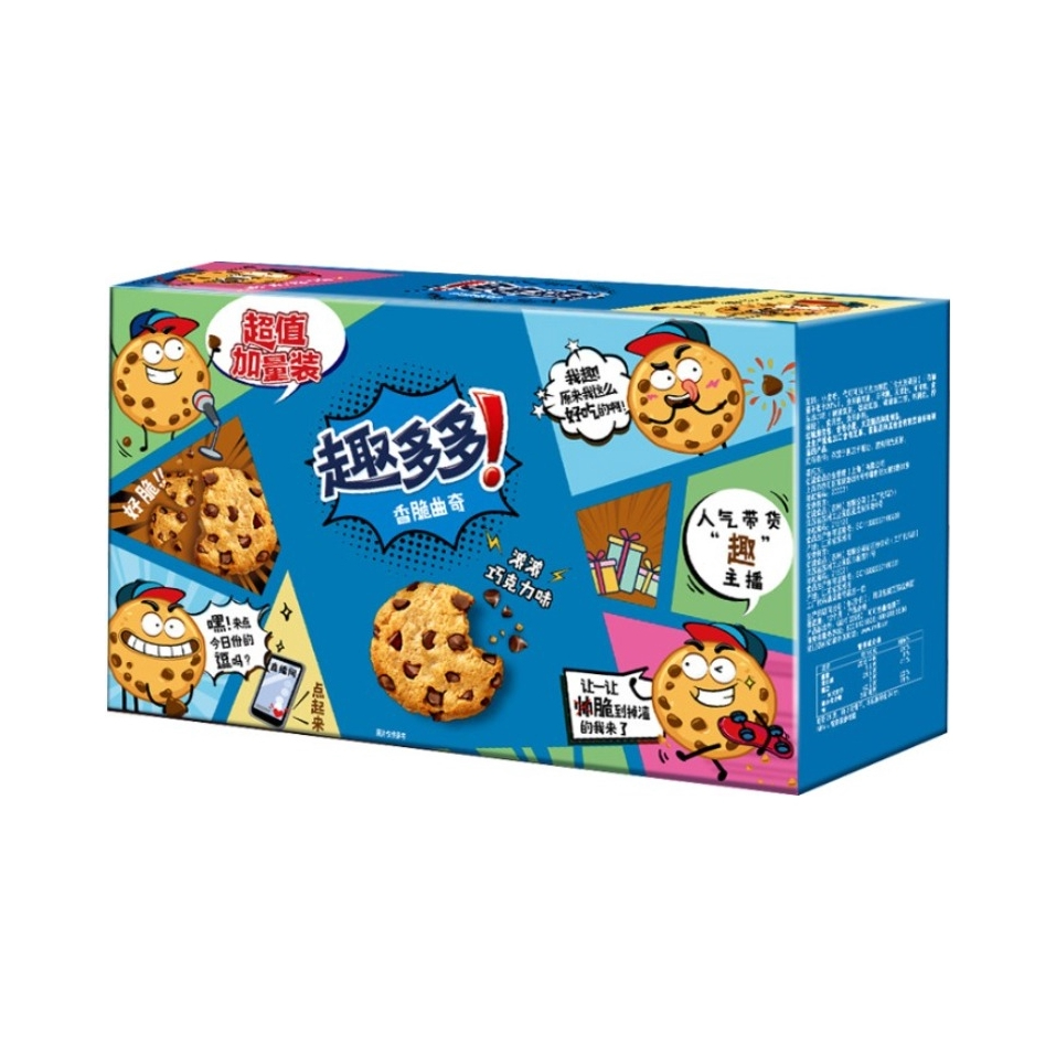 推荐商品：趣多多 香脆曲奇 浓浓巧克力味 510g 盒装 香浓
