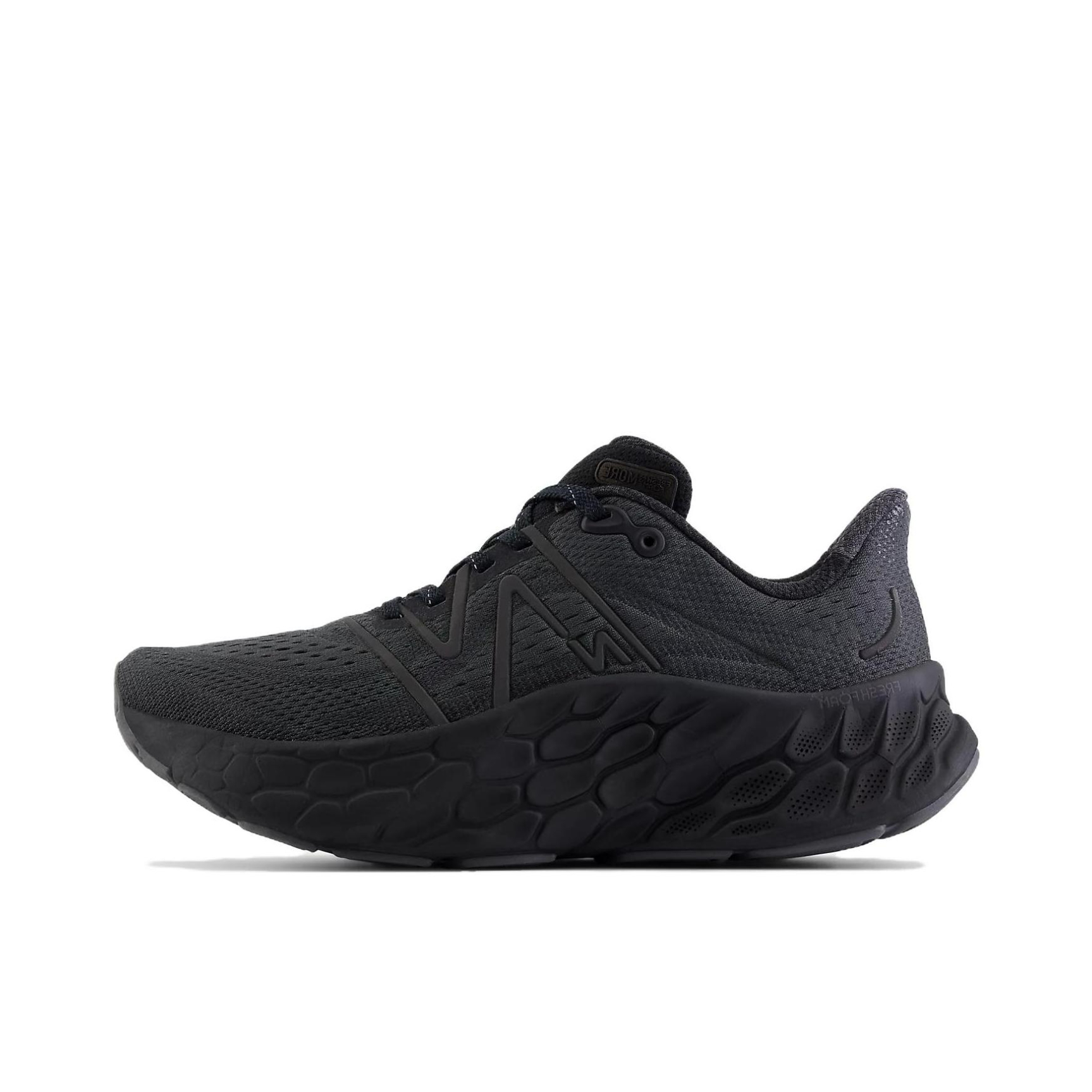 推荐商品：New Balance Fresh Foam X More V4 跑鞋 马拉松增高缓震防滑耐磨网布织物回弹圆头 银亮黑
