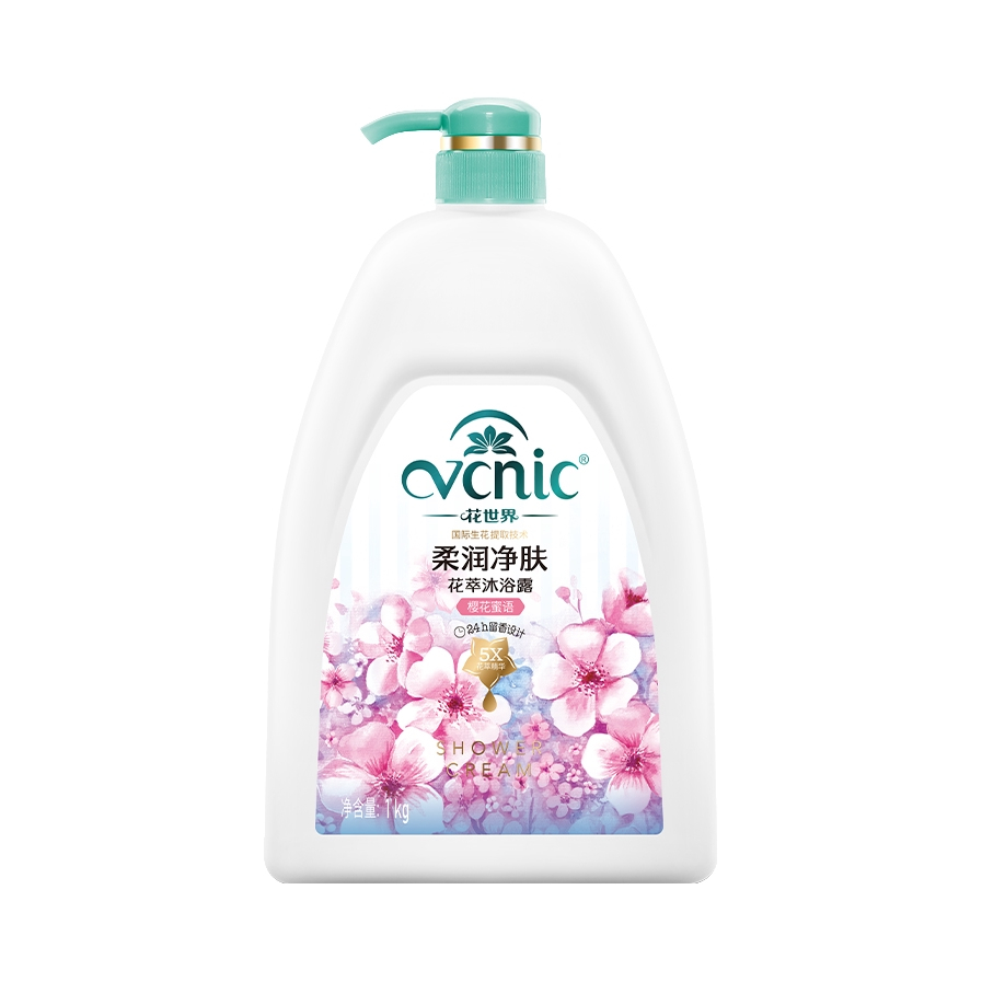 推荐商品：花世界 花萃沐浴露 保湿补水莹润
