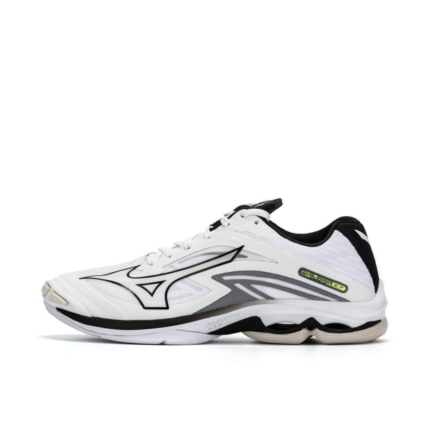 推荐商品：Mizuno/美津浓 Wave Lightning Z7 透气 减震回弹 防滑耐磨 舒适织物 圆头 排球鞋 白色/黑色