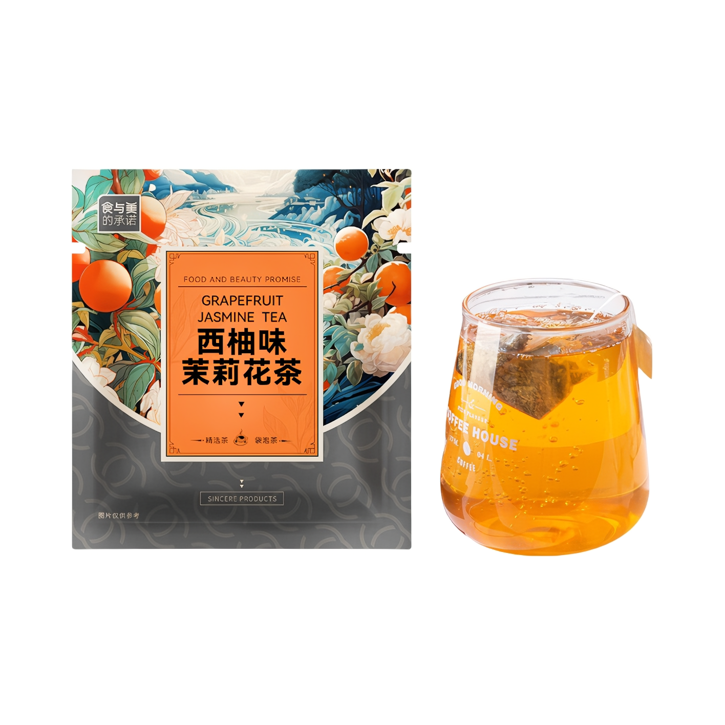 推荐商品：瑞福世家 西柚味茉莉花茶 袋装