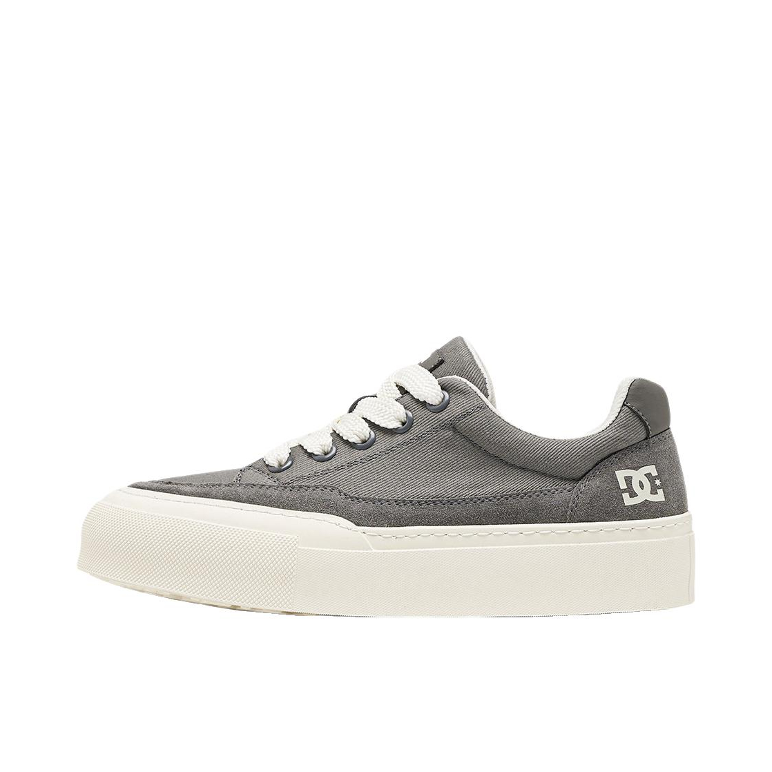 推荐商品：DC Shoes 板鞋 透气真皮休闲日常 861SHE437M 浅灰色