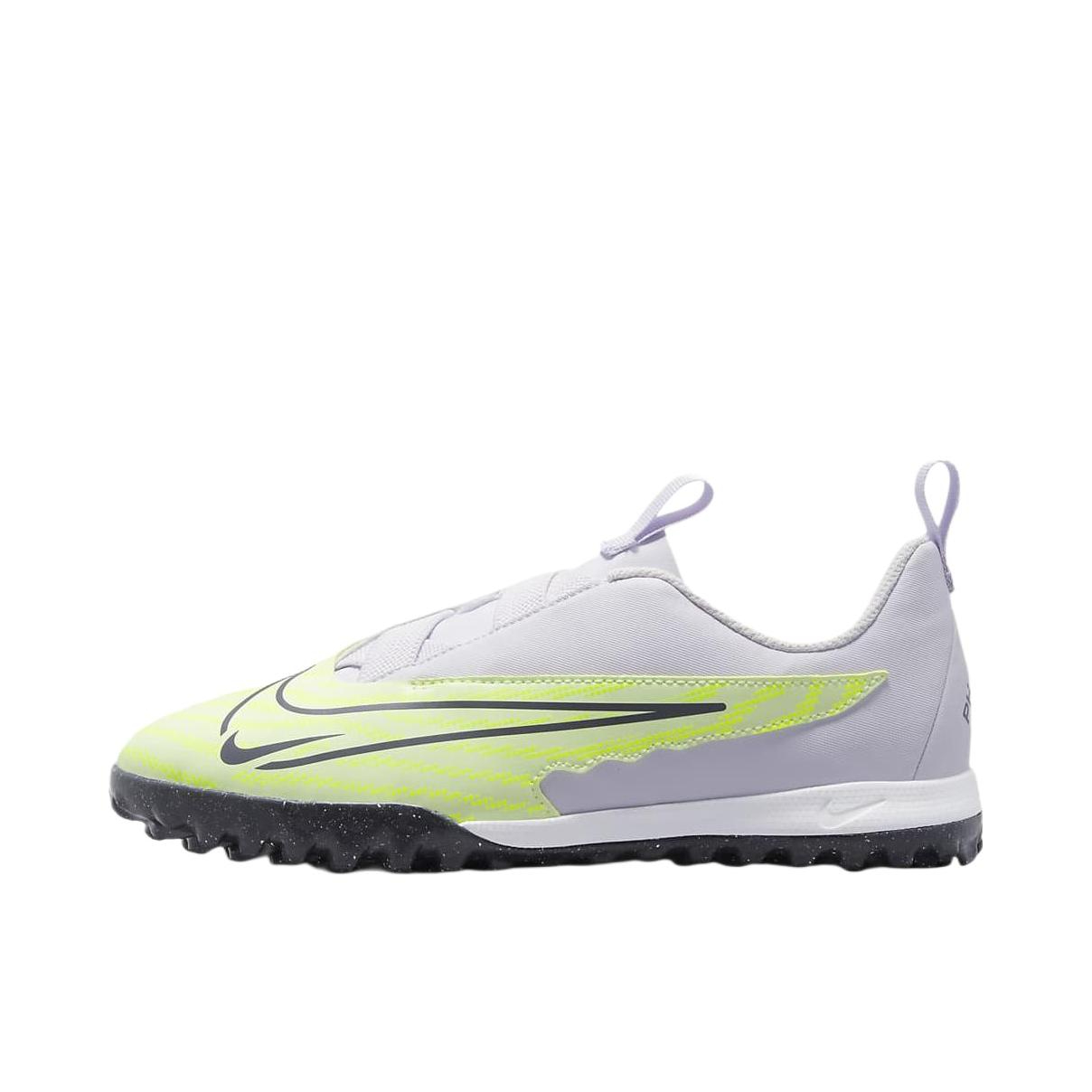 推荐商品：Nike Phantom GX Academy TF 足球鞋 中端胶质碎钉硬草地人造草地减震耐磨透气圆头 大童/灰色/绿色