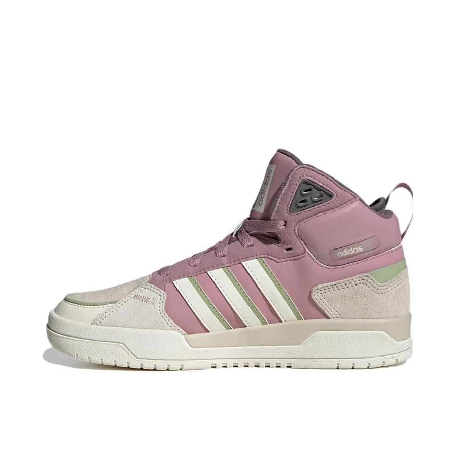 推荐商品：adidas Neo 100DB 板鞋 休闲舒适轻便复古透气耐磨防滑 女款/中帮/紫粉/浅灰/米白