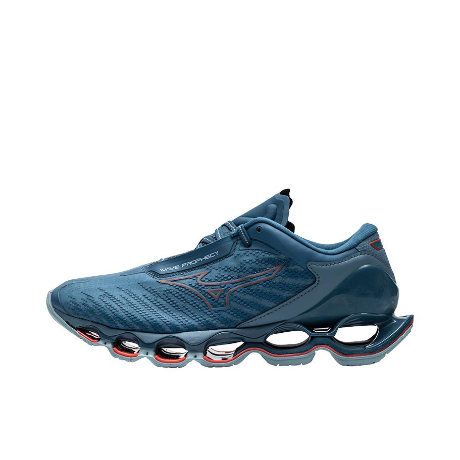推荐商品：Mizuno/美津浓 Wave Prophecy 预言 12 轻量缓震 轻便 机能 长跑 网面 休闲运动 慢跑 跑鞋 蓝色