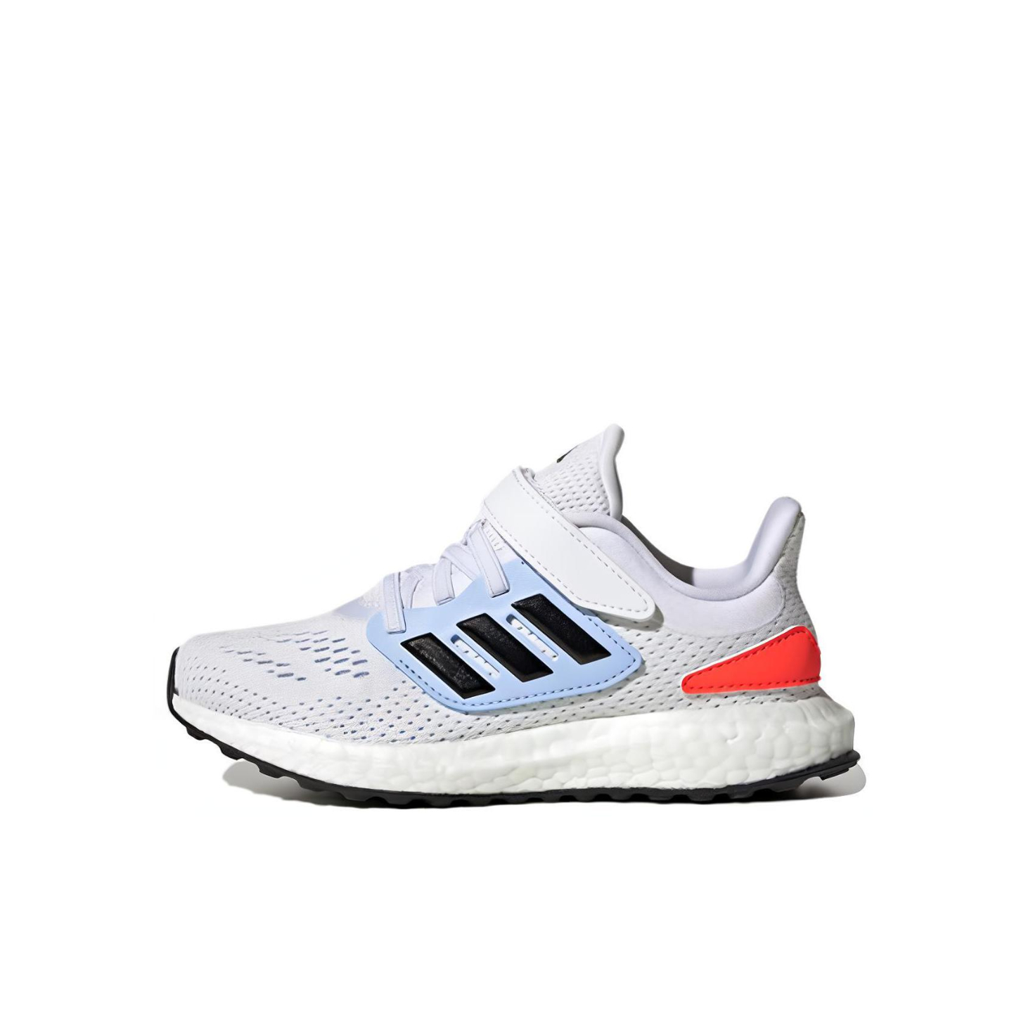 推荐商品：adidas  Pureboost 22  舒适百搭 防滑耐磨 网面透气 减震轻便  跑鞋 运动鞋 儿童 小童/白色/蓝色/黑色