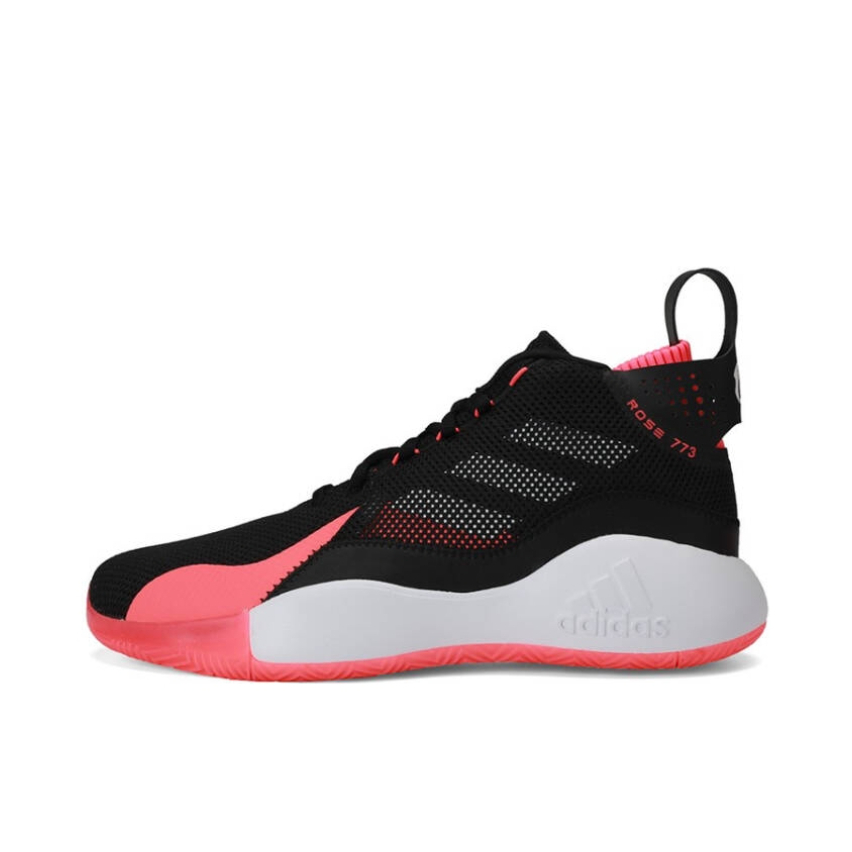 推荐商品：adidas D Rose 773 篮球鞋 实战耐磨舒适防滑 黑/粉/白