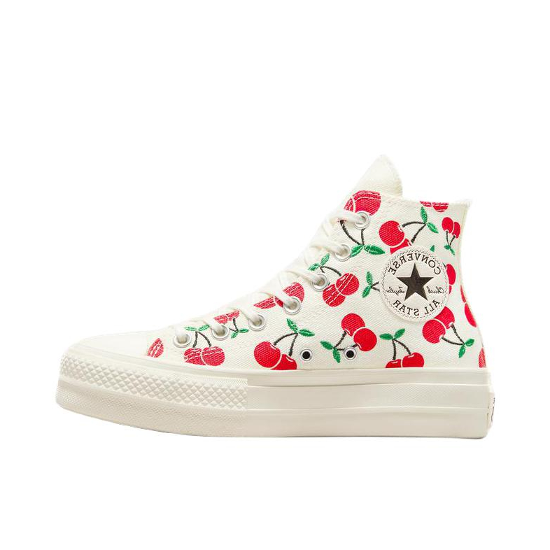 推荐商品：Converse/匡威 Chuck Taylor All Star Lift 帆布鞋 简约复古经典防滑耐磨舒适厚底圆头甜酷贴合松糕底流光风 女款/米黄色/红色/绿色