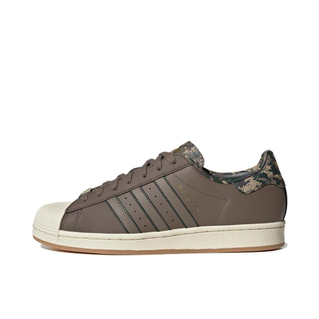 推荐商品：adidas Superstar 80s 板鞋 贝壳头复古防滑耐磨防水减震运动 褐色