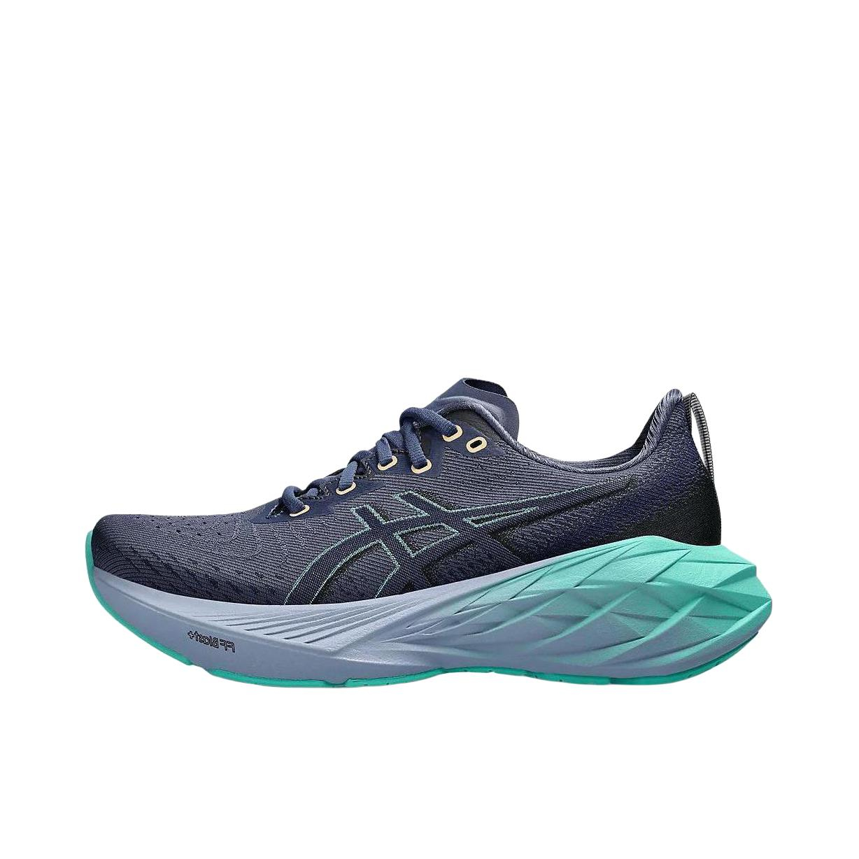 推荐商品：Asics/亚瑟士 Novablast 4 跑鞋 防滑耐磨缓震回弹舒适排汗透气织物长跑夜跑 女款/雷蓝 