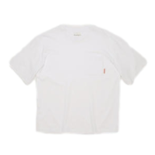 Acne Studios 贴袋圆领套头棉质休闲短袖 T恤 男女同款 BL0214-900