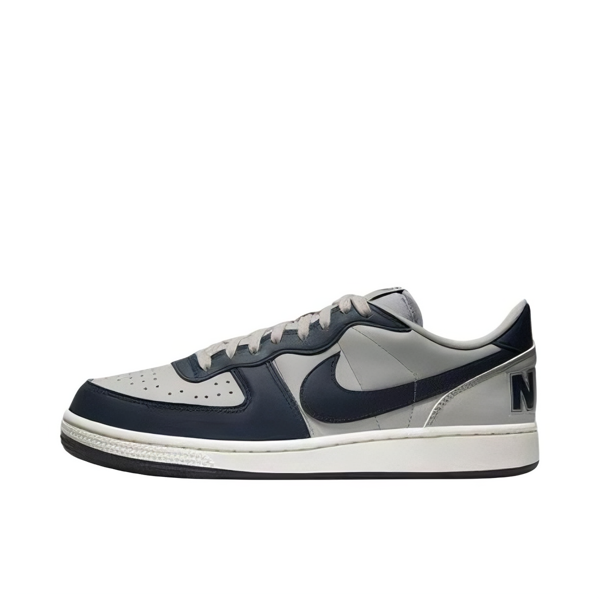 推荐商品：Nike Terminator 板鞋 防滑耐磨潮流复古抓地透气缓震休闲 灰色/蓝色