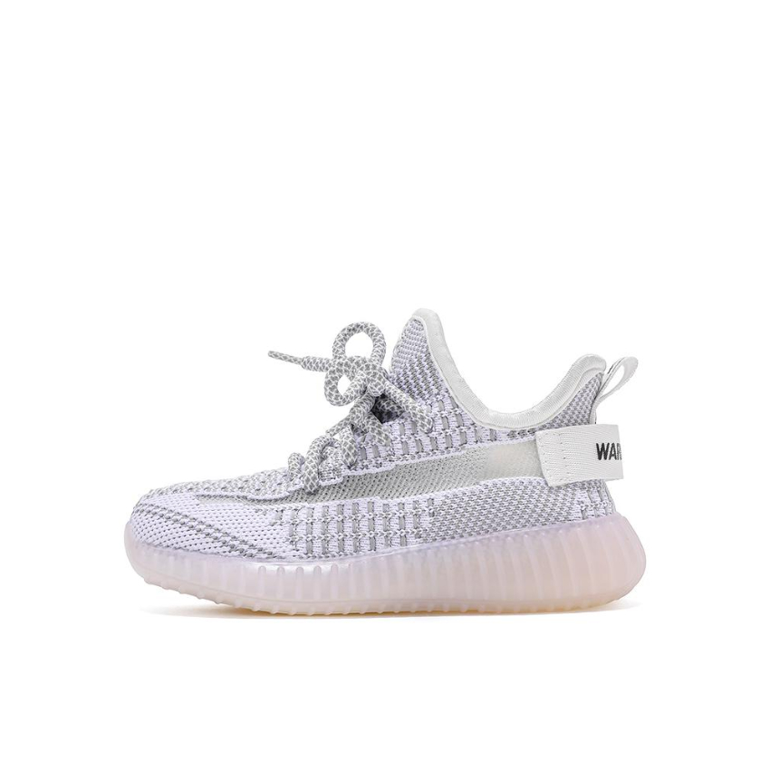 推荐商品：回力 网面透气 休闲 飞织 防滑耐磨 童鞋 WZ-192B 小童/白浅灰