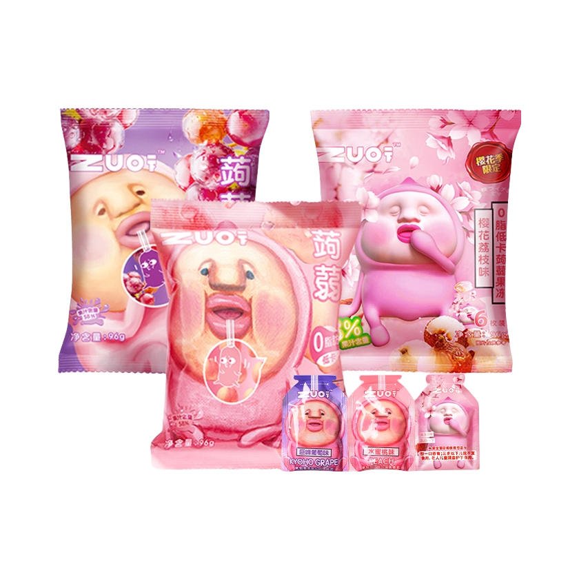 推荐商品：ZUO一下 蒟蒻果冻 92g/袋 3口味组合