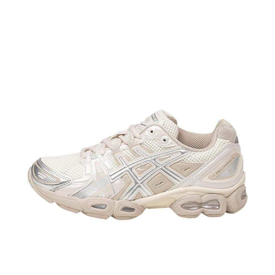 推荐商品：Asics/亚瑟士 Gel-Nimbus 9 跑鞋 减震回弹防滑耐磨网布透气合成革复古百搭圆头 米白色/棕色