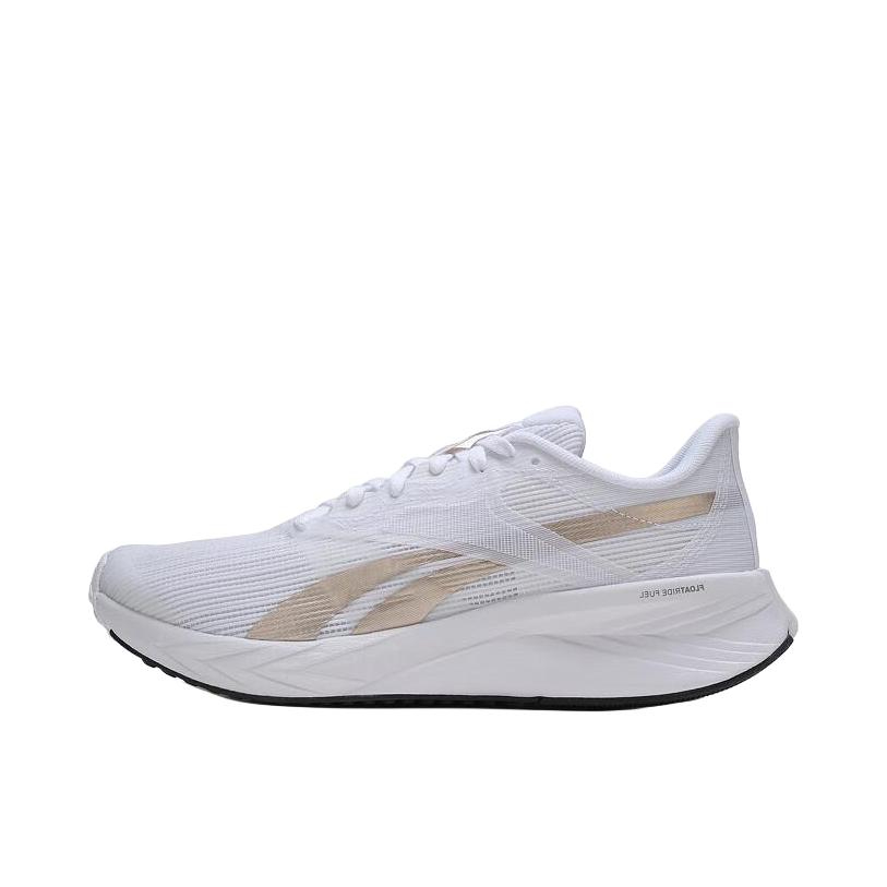 推荐商品：Reebok/锐步 Energen Tech Plus 跑鞋 舒适缓震透气防滑耐磨运动网眼训练减震轻便 女款/白色/金色