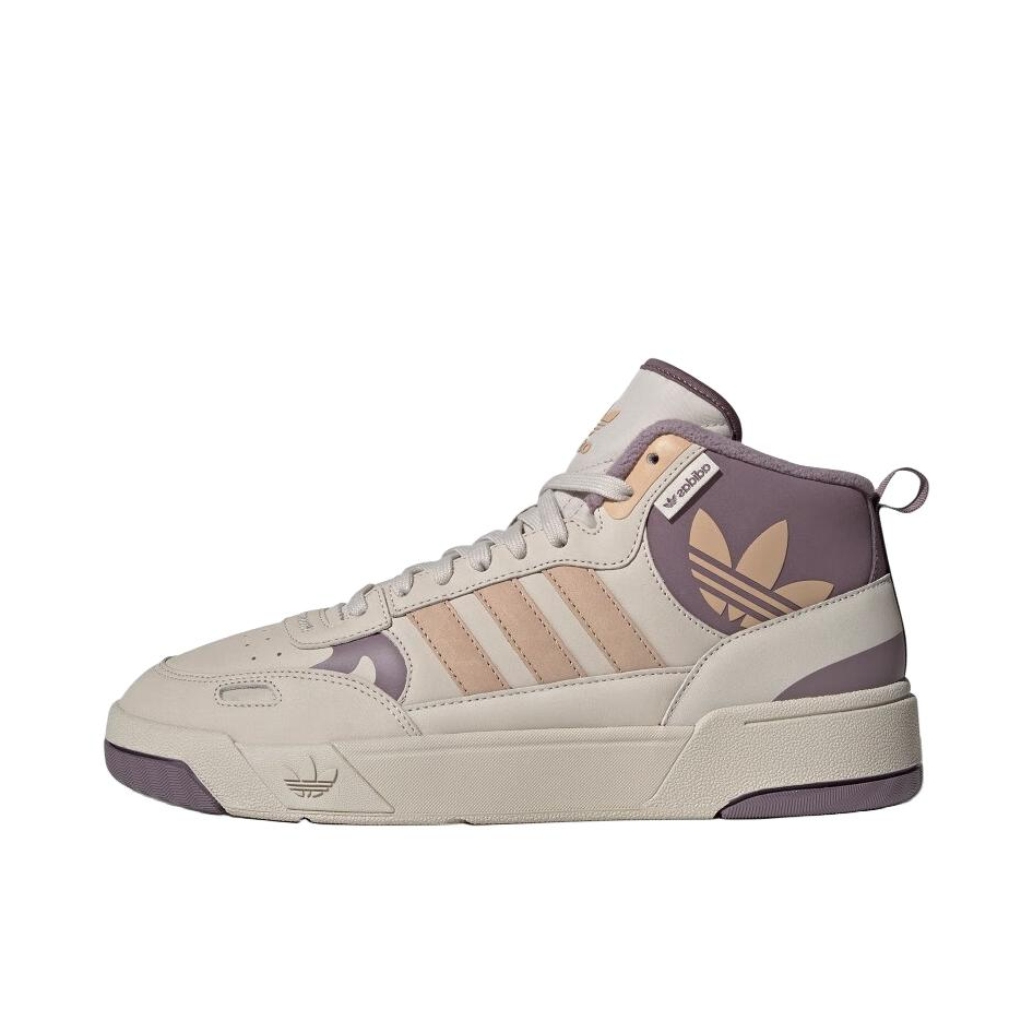 推荐商品：adidas Originals Post Up 板鞋 复古休闲防滑耐磨轻便篮球风圆头 浅棕色/紫色/橘色