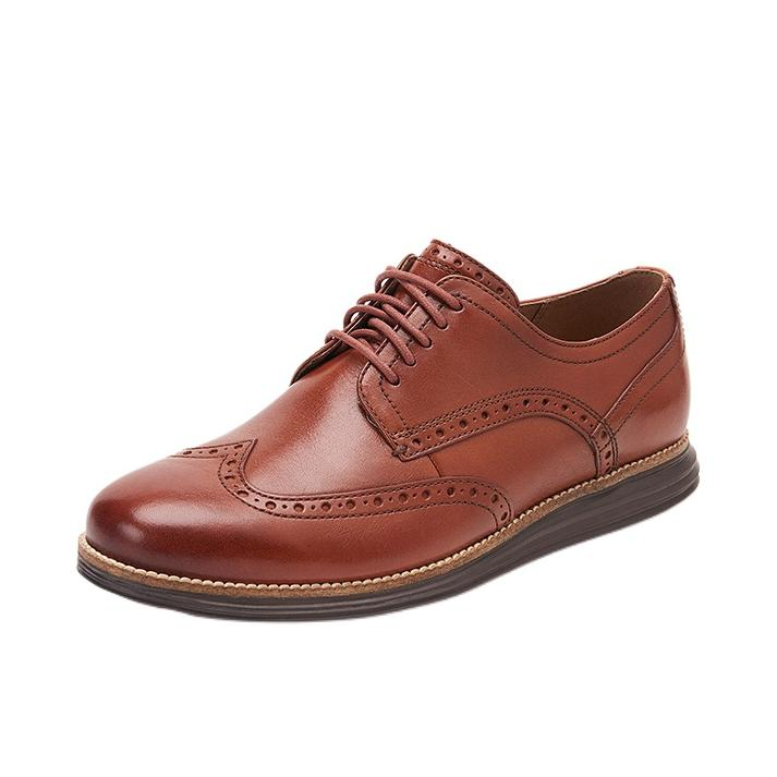 推荐商品：Cole Haan/歌涵 舒适透气耐磨 时尚复古 布洛克雕花 牛皮革 百搭休闲 正装 英伦风 德比鞋 C26470 棕色