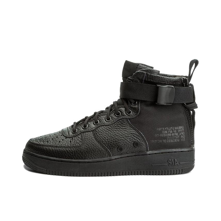Nike Air Force 1 SF 板鞋 机能缠绕防滑耐磨减震透气复古包裹性 黑武士Mid