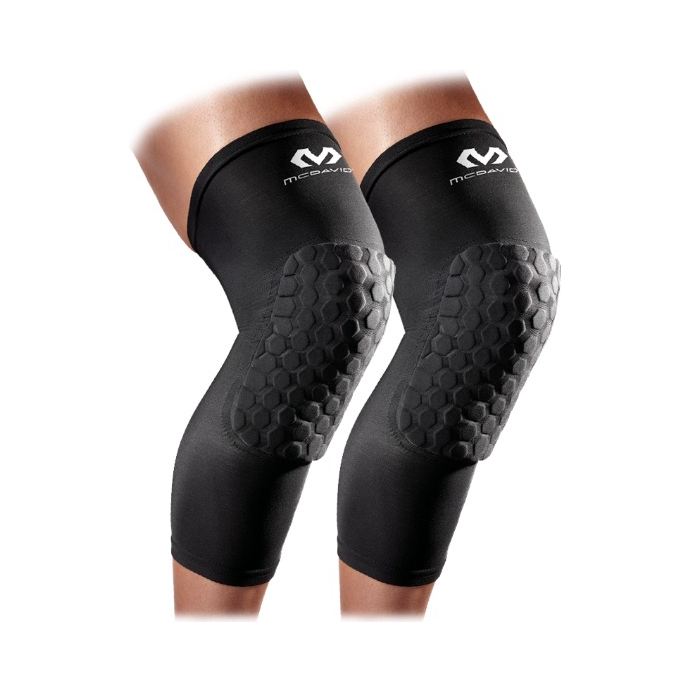 推荐商品：McDavid/迈克达威 蜂窝防撞 弹性纤维 尼龙氨纶 速干 排汗 护小腿 篮球 聚氨酯 护膝 6446