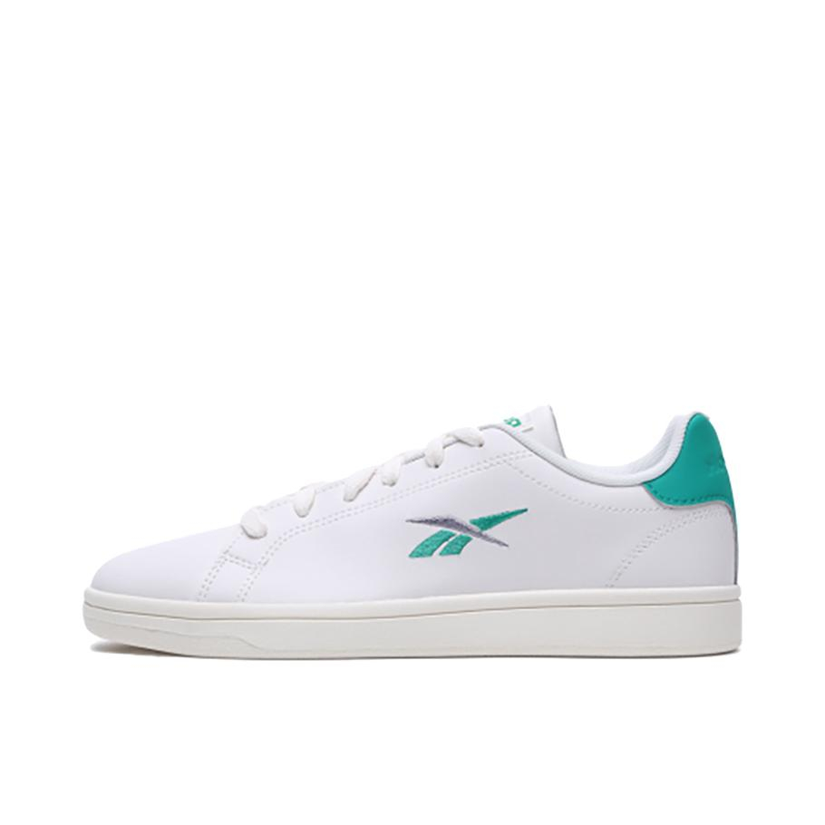 推荐商品：Reebok/锐步 Royal Complete 复古百搭 舒适轻便 时尚休闲 耐磨 板鞋 德训鞋 白绿小勾
