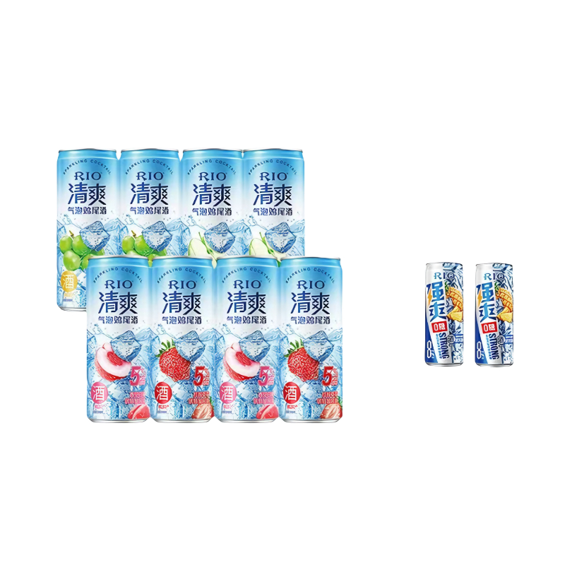 推荐商品：RIO/锐澳 清爽+强爽0糖 鸡尾酒 组合装