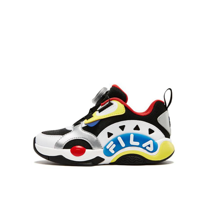 推荐商品：FILA/斐乐 防滑耐磨 软底舒适 童鞋 K14B331104FBL 小童/黑色/月岩灰