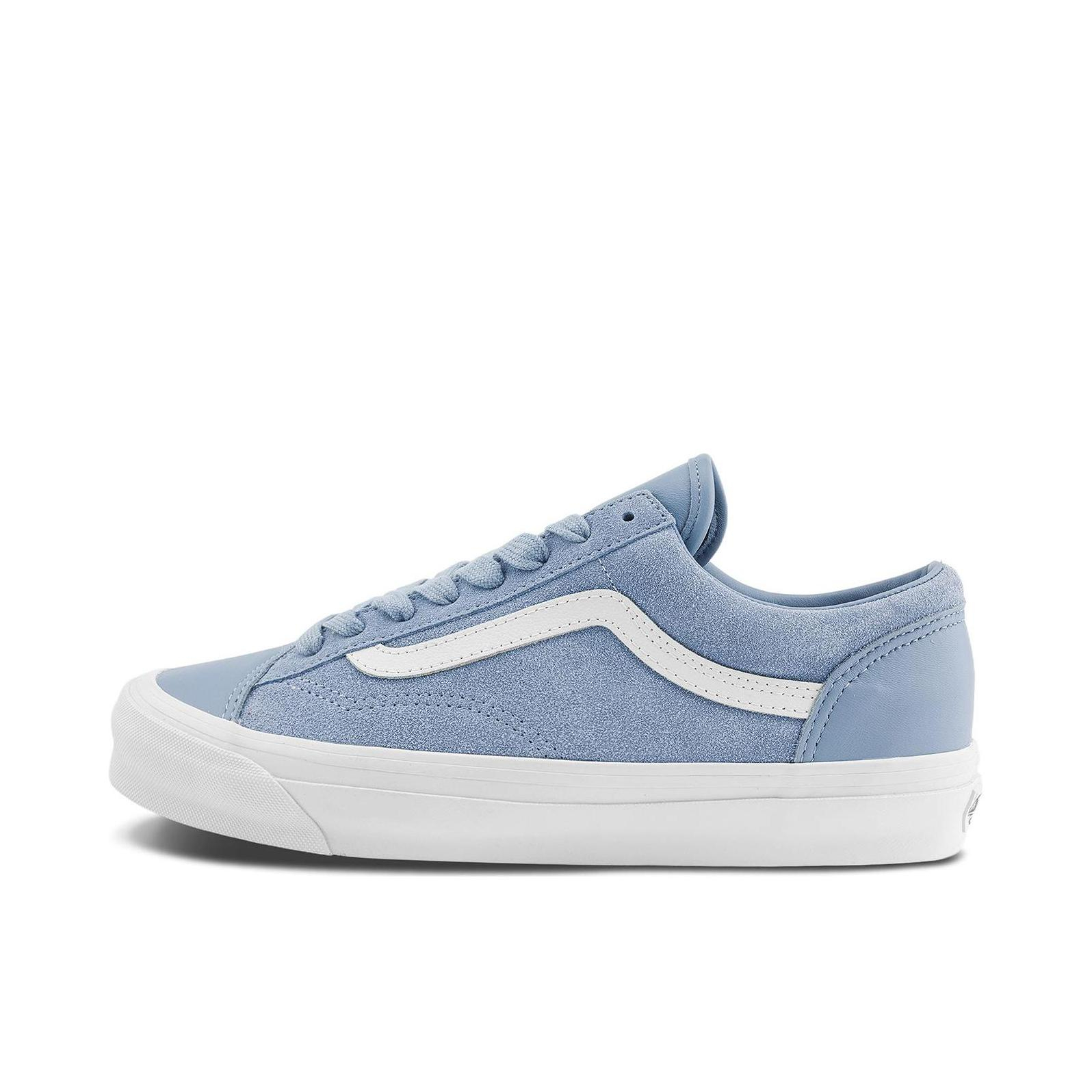 推荐商品：Vans/范斯 Style 36 滑板鞋 板鞋 舒适轻便防滑耐磨复古百搭帆布拼接防水运动 牛仔蓝/白色