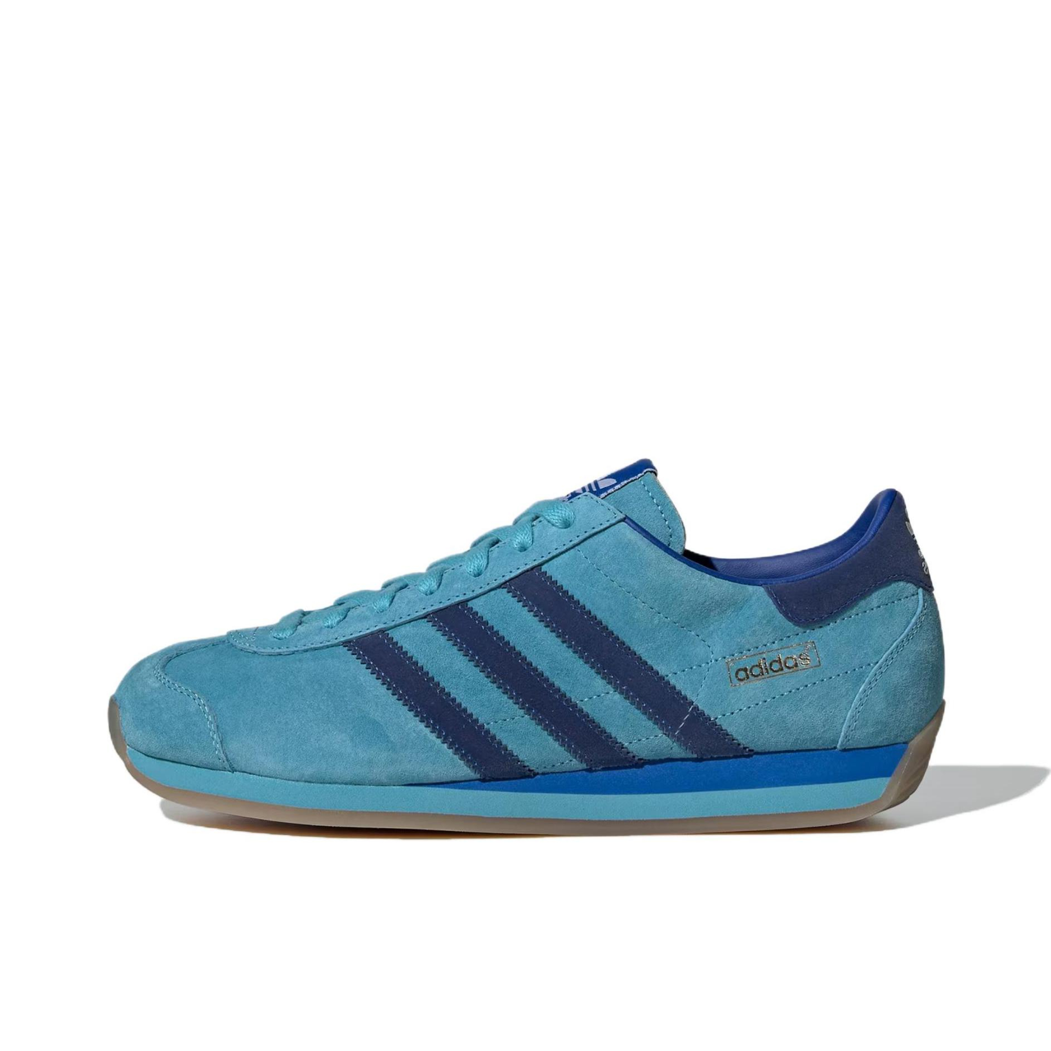 推荐商品：adidas Originals COUNTRY JAPAN 板鞋 防滑低帮圆头薄底系带 蓝色