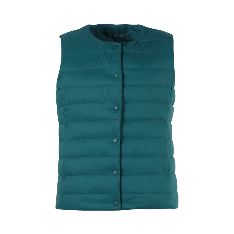 推荐商品：杰奥 羽绒纯色低领轻薄马甲 女装 9211202 2266#深湖蓝