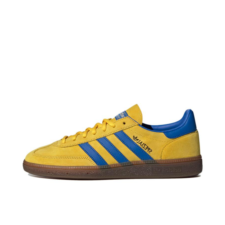 推荐商品：adidas Originals Handball Spezial 薄底鞋 T头鞋 德训鞋 板鞋 简约百搭复古轻便防滑耐磨贴合圆头耐穿 黄色/蓝色