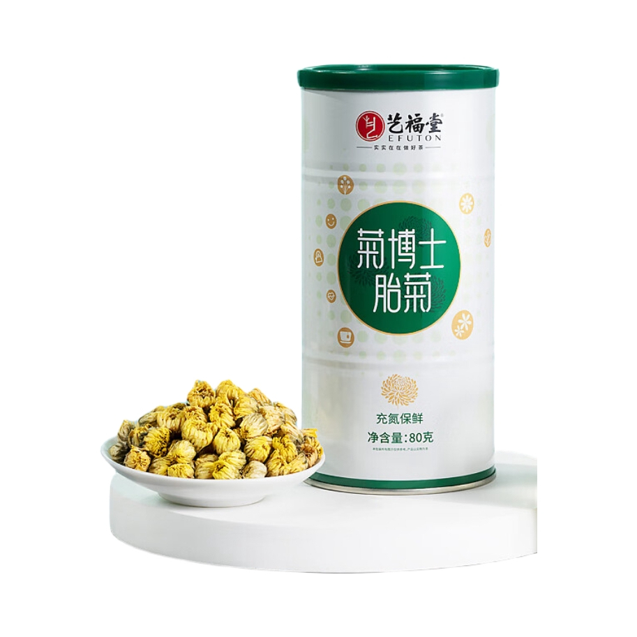 推荐商品：艺福堂 菊花茶 罐装 养生花草茶凉茶泡水喝